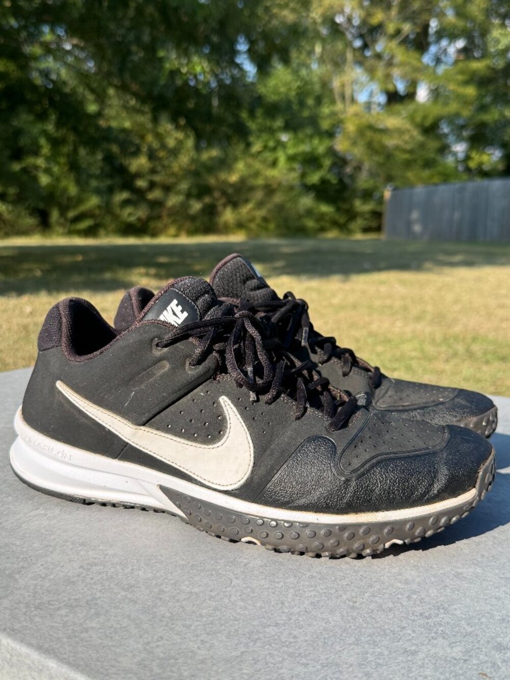 Nike Lunar Ballistec 1.5 Mens 11 Black White Tennis Shoes Y2K Court Sneaker 4149